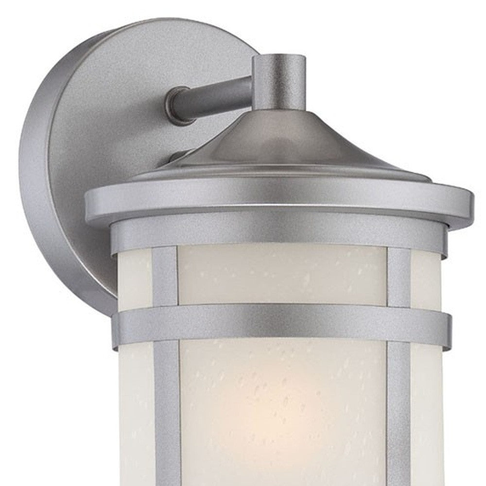 Brushed Silver Hanging Lantern Shape Wall Light-Outdoor Lighting-DECOROLALA