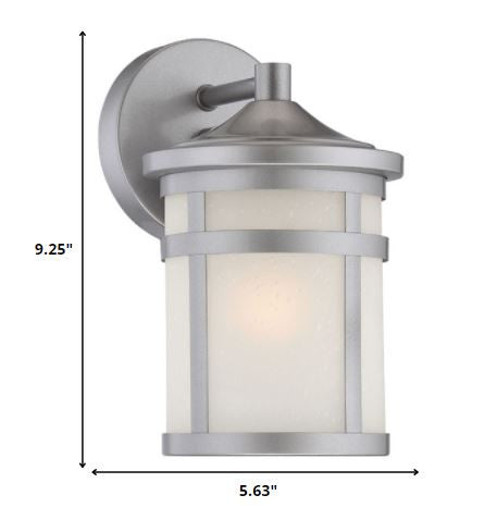 Brushed Silver Hanging Lantern Shape Wall Light-Outdoor Lighting-DECOROLALA