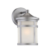Brushed Silver Hanging Lantern Shape Wall Light-Outdoor Lighting-DECOROLALA