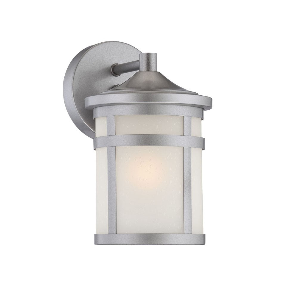 Brushed Silver Hanging Lantern Shape Wall Light-Outdoor Lighting-DECOROLALA