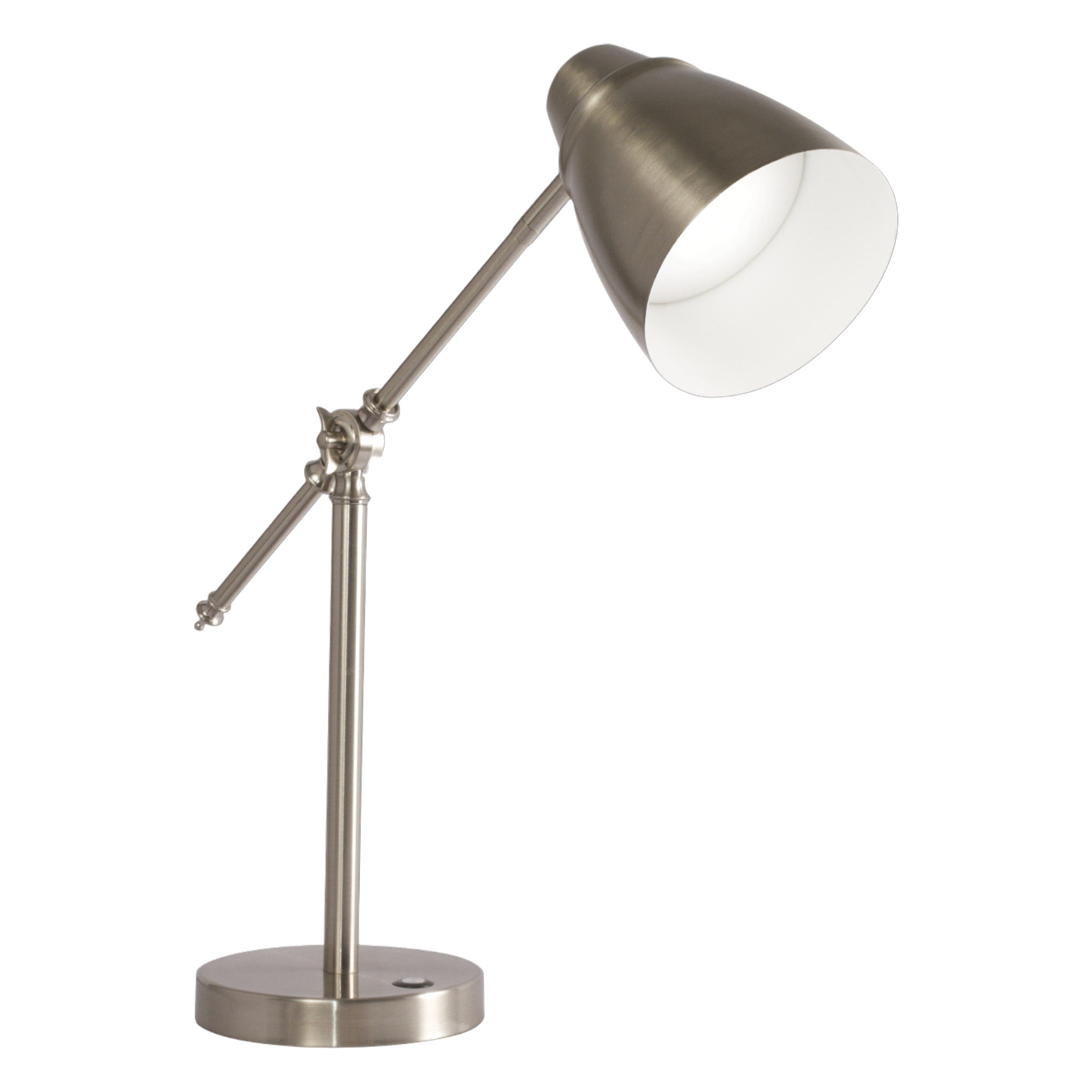 Brushed Silver LED Adjustable Desk Lamp-Table Lamps-DECOROLALA