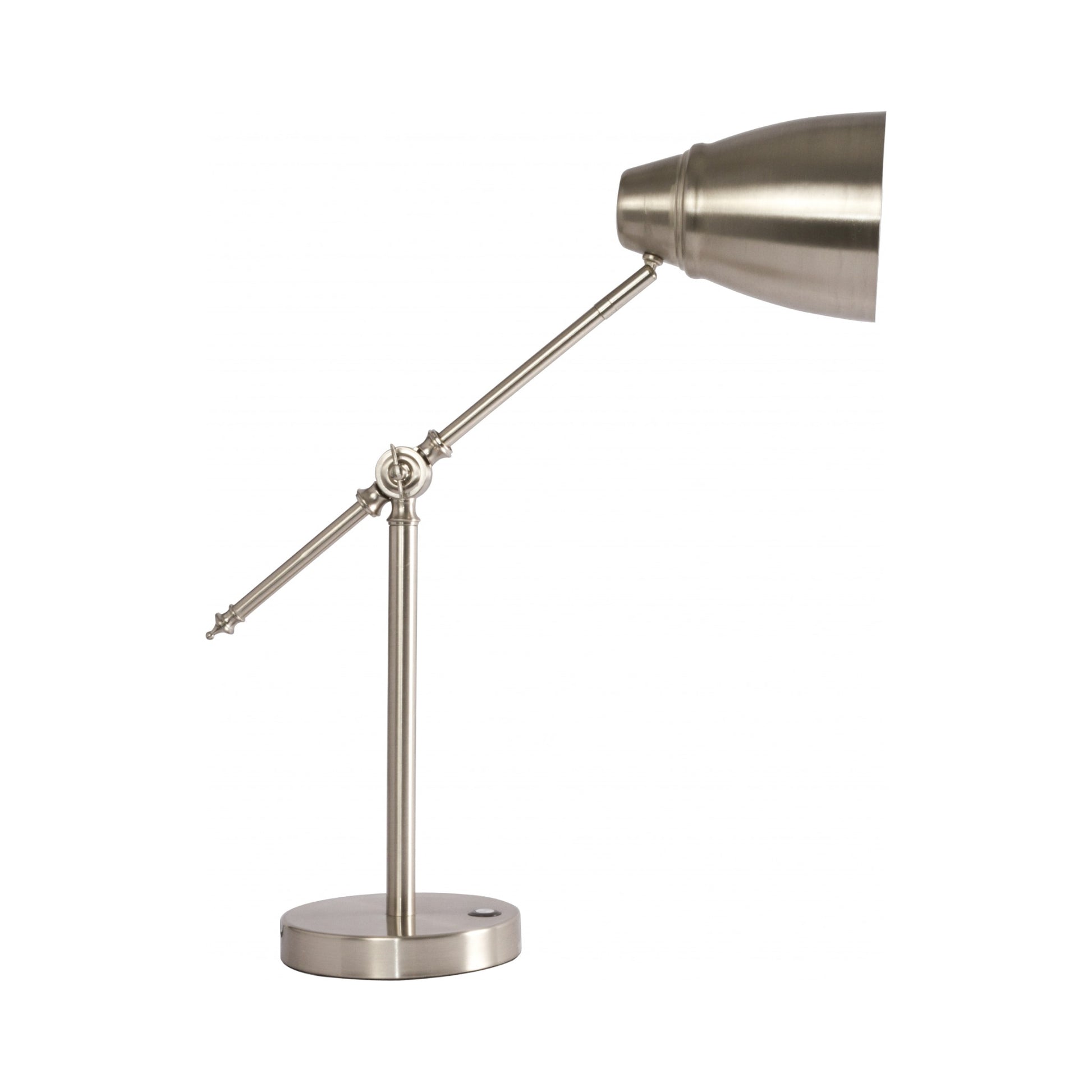 Brushed Silver LED Adjustable Desk Lamp-Table Lamps-DECOROLALA