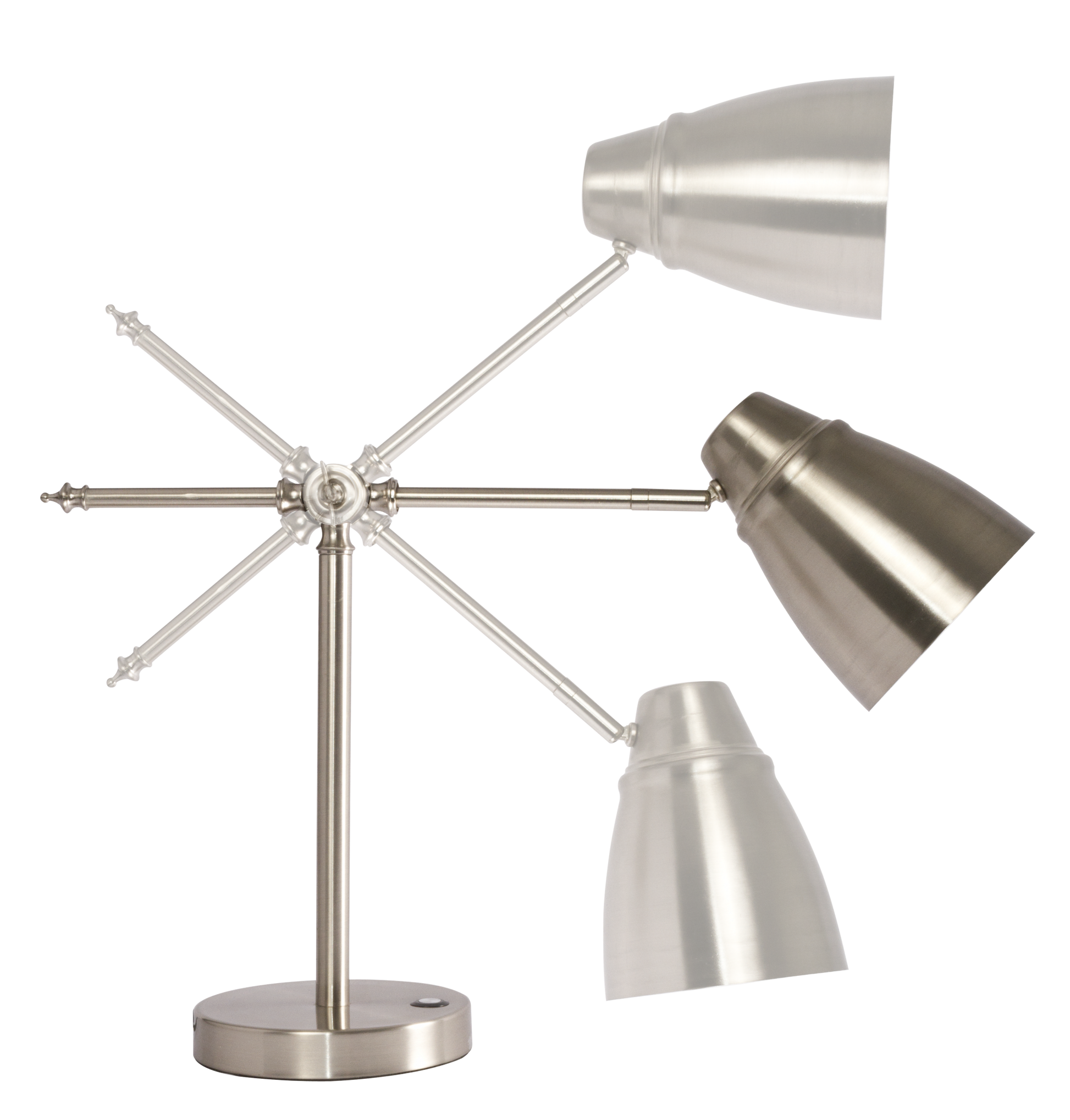 Brushed Silver LED Adjustable Desk Lamp-Table Lamps-DECOROLALA