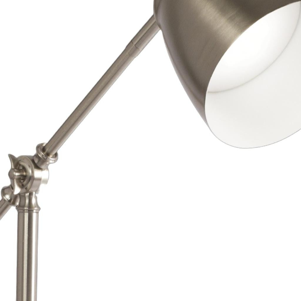 Brushed Silver LED Adjustable Desk Lamp-Table Lamps-DECOROLALA