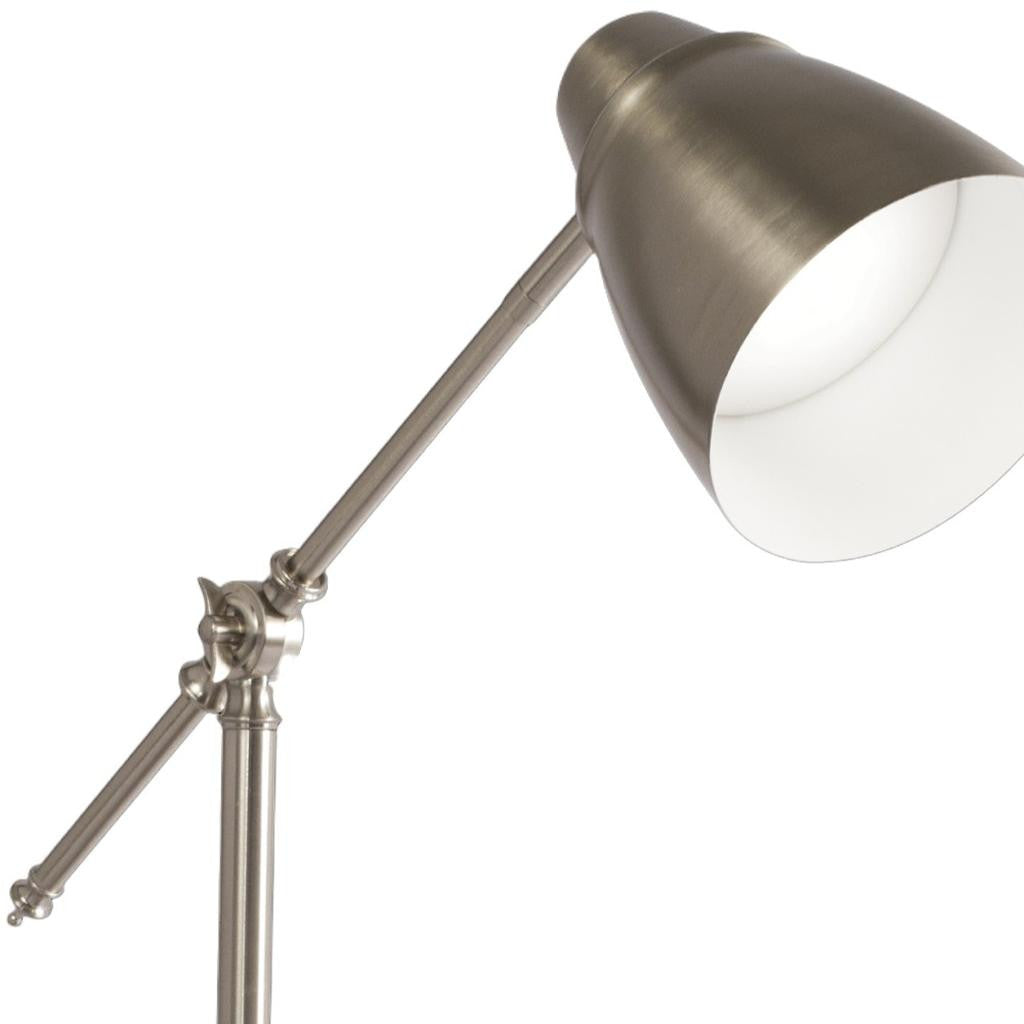Brushed Silver LED Adjustable Desk Lamp-Table Lamps-DECOROLALA
