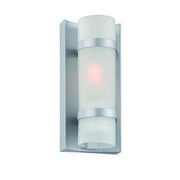 Brushed Silver and White Glass Wall Sconce-Outdoor Lighting-DECOROLALA