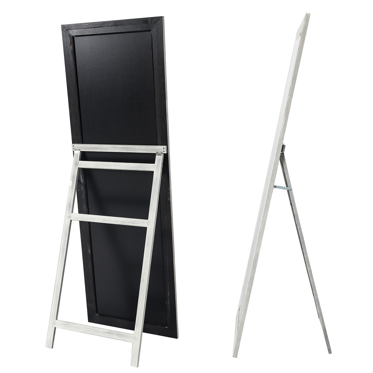 Brushed White Wooden Mirror-Mirrors-DECOROLALA