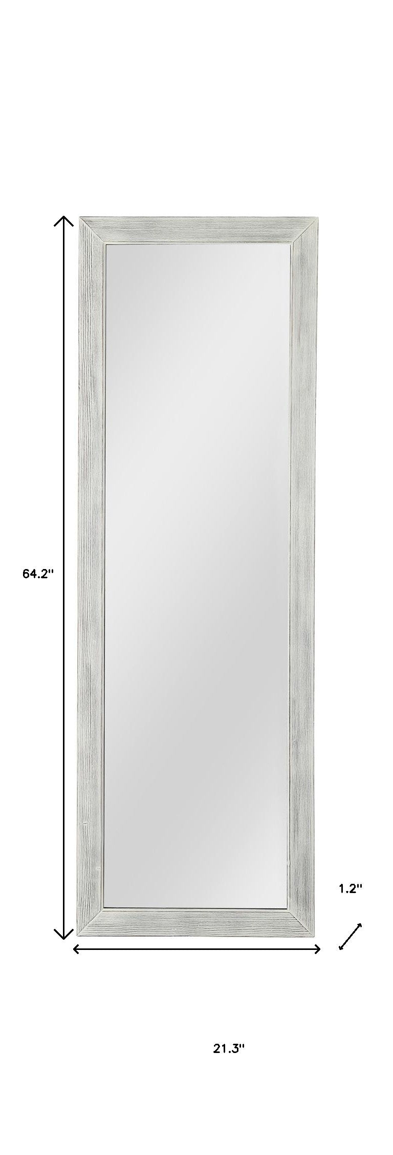 Brushed White Wooden Mirror-Mirrors-DECOROLALA