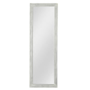 Brushed White Wooden Mirror-Mirrors-DECOROLALA