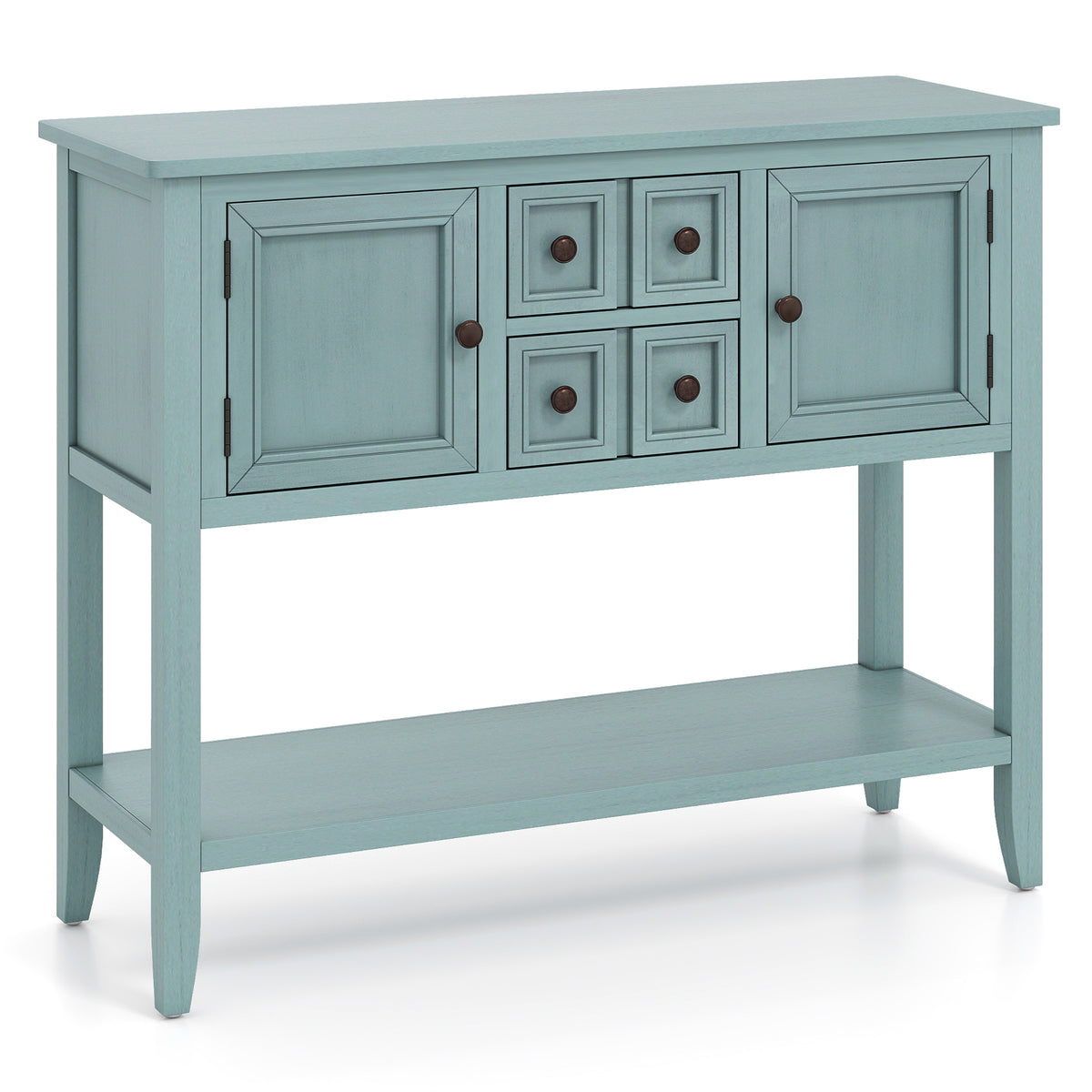 Buffet Sideboard Cabinet with 2 Doors and 2 Drawers-Blue-Sideboards & Buffets-DECOROLALA