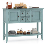 Buffet Sideboard Cabinet with 2 Doors and 2 Drawers-Blue-Sideboards & Buffets-DECOROLALA