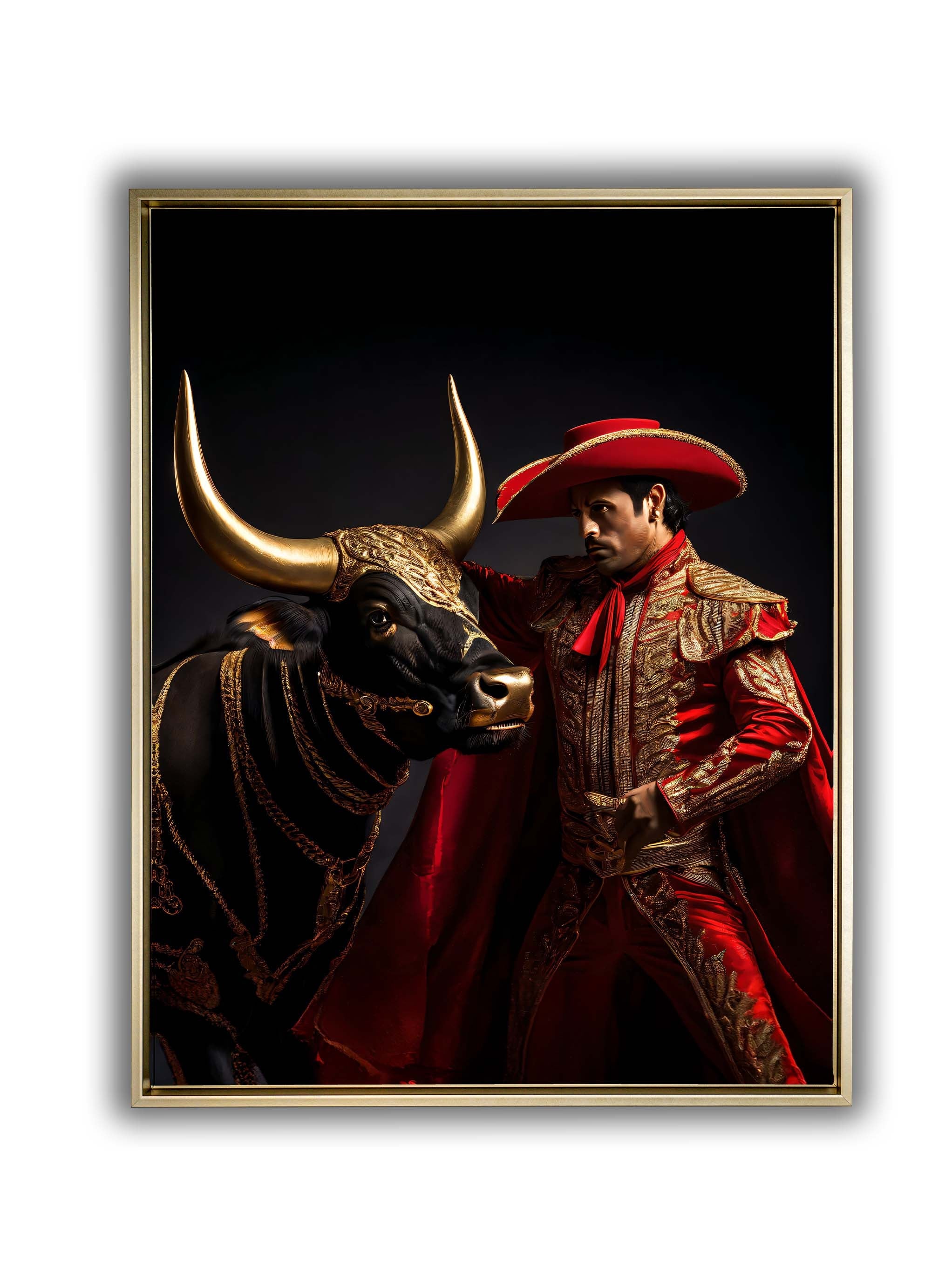 Bullfighter 36" x 48" Fine Art Canvas-Canvas Print-DECOROLALA