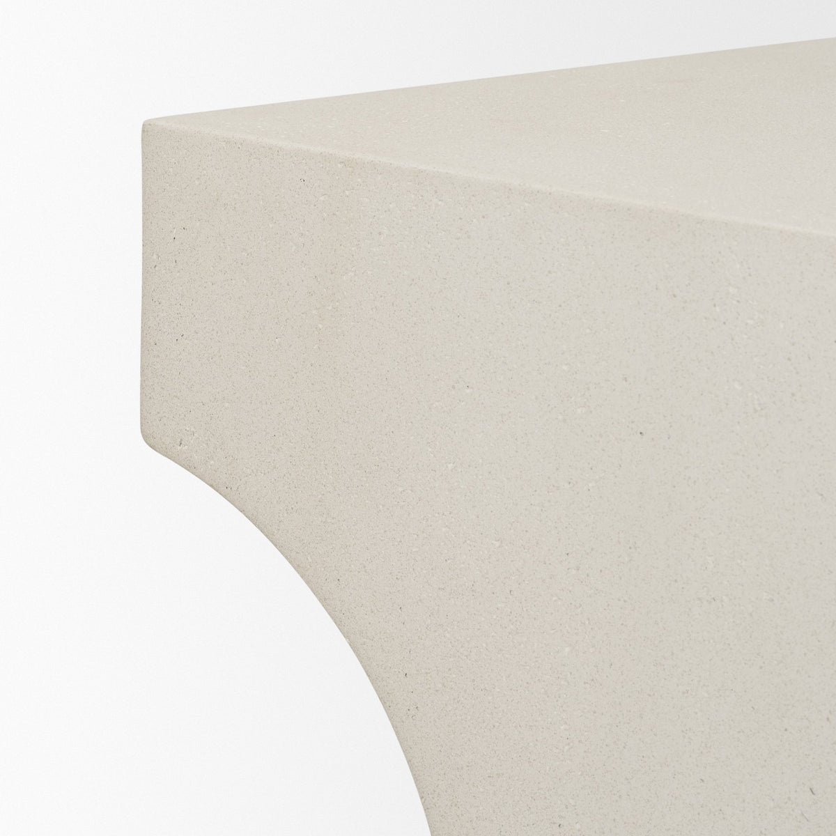 Bunda Square Sculptural Stone Finish Accent Table-Accent Tables-DECOROLALA