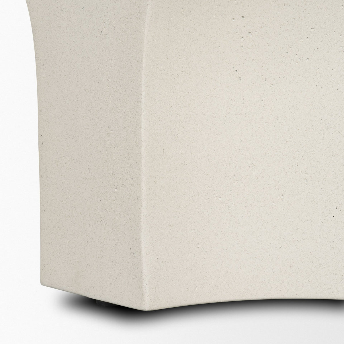 Bunda Square Sculptural Stone Finish Accent Table-Accent Tables-DECOROLALA
