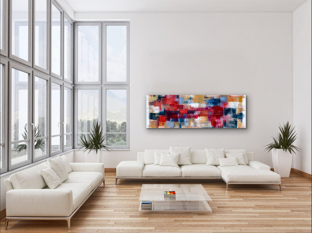 Burgoyne Abstract Canvas Wall Art 72x24-Wall Art-DECOROLALA