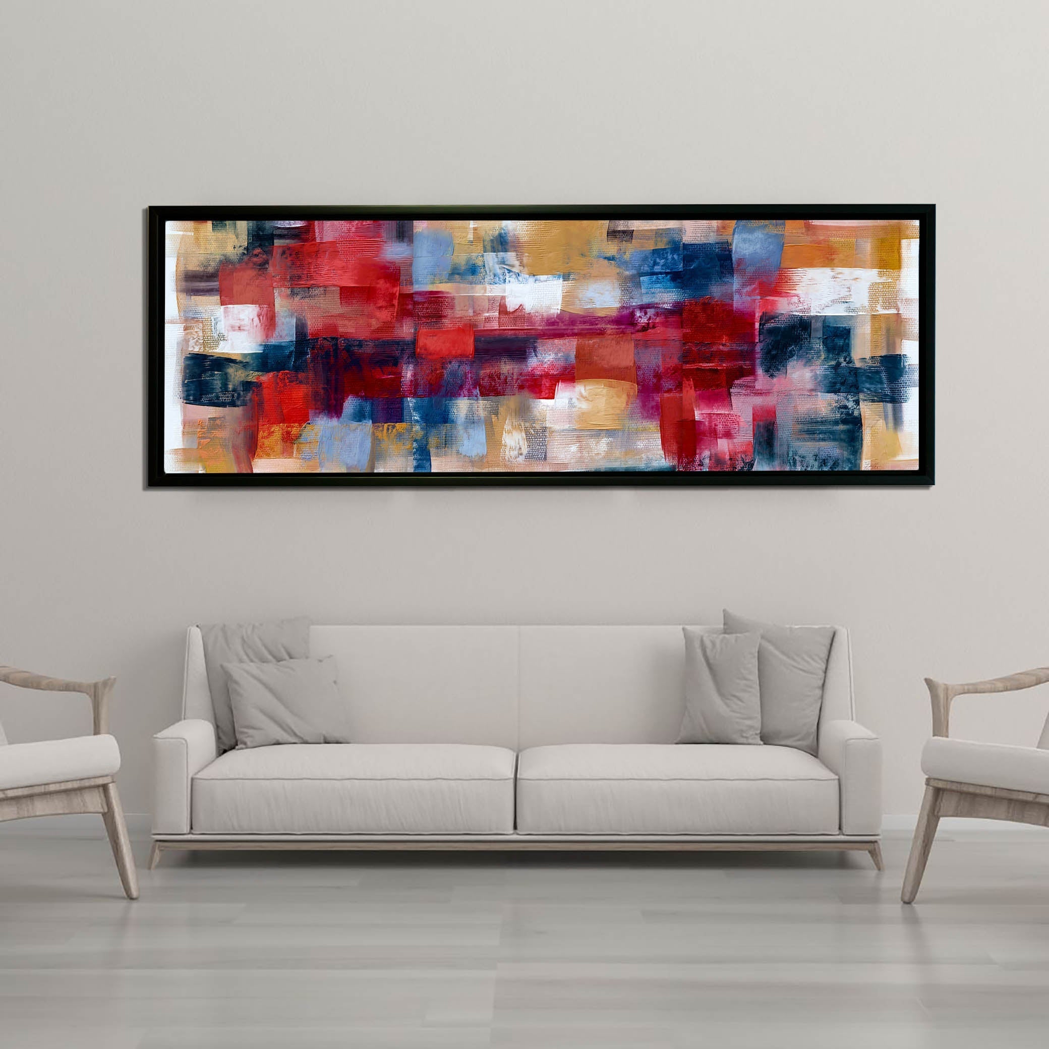 Burgoyne Abstract brushwork weaving-Large Canvas Wall art- Fine Art- RGB varnish-Wall Art-DECOROLALA