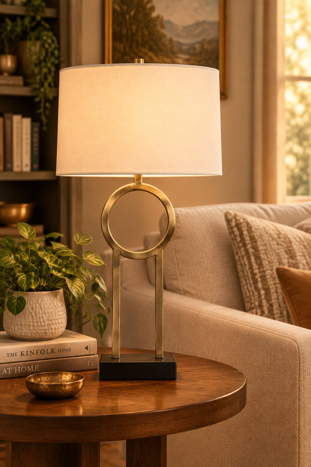Burlington 28.5" Table Lamp, Antique Brass-Table Lamp-DECOROLALA