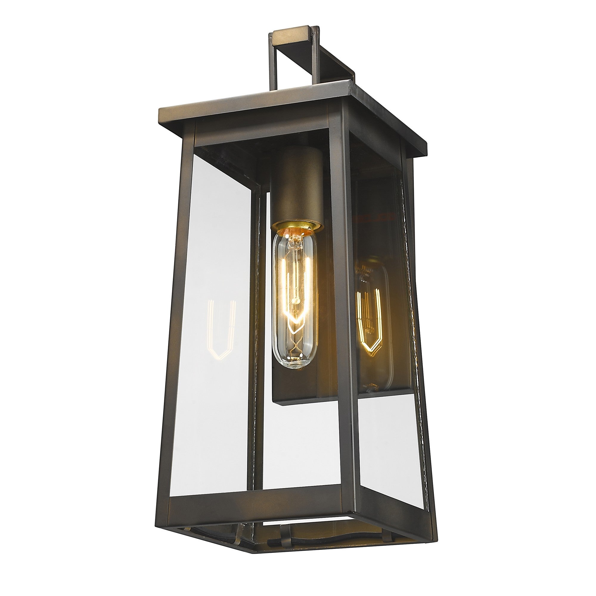 Burnished Bronze Contempo Elongated Outdoor Wall Light-Outdoor Lighting-DECOROLALA