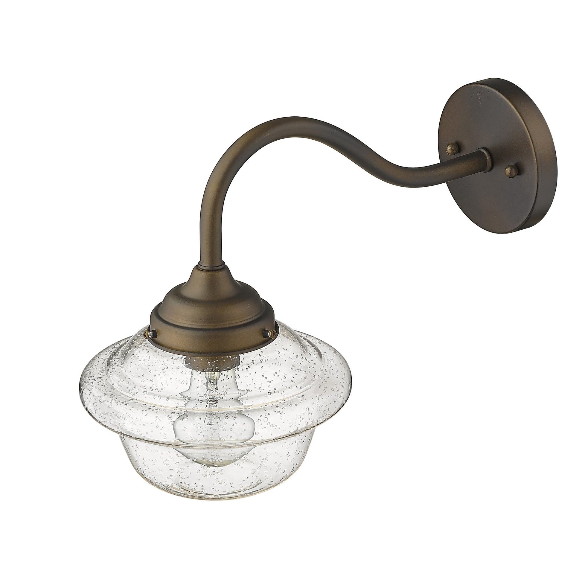 Burnished Bronze Vintage Schoolhouse Outdoor Wall Light-Outdoor Lighting-DECOROLALA