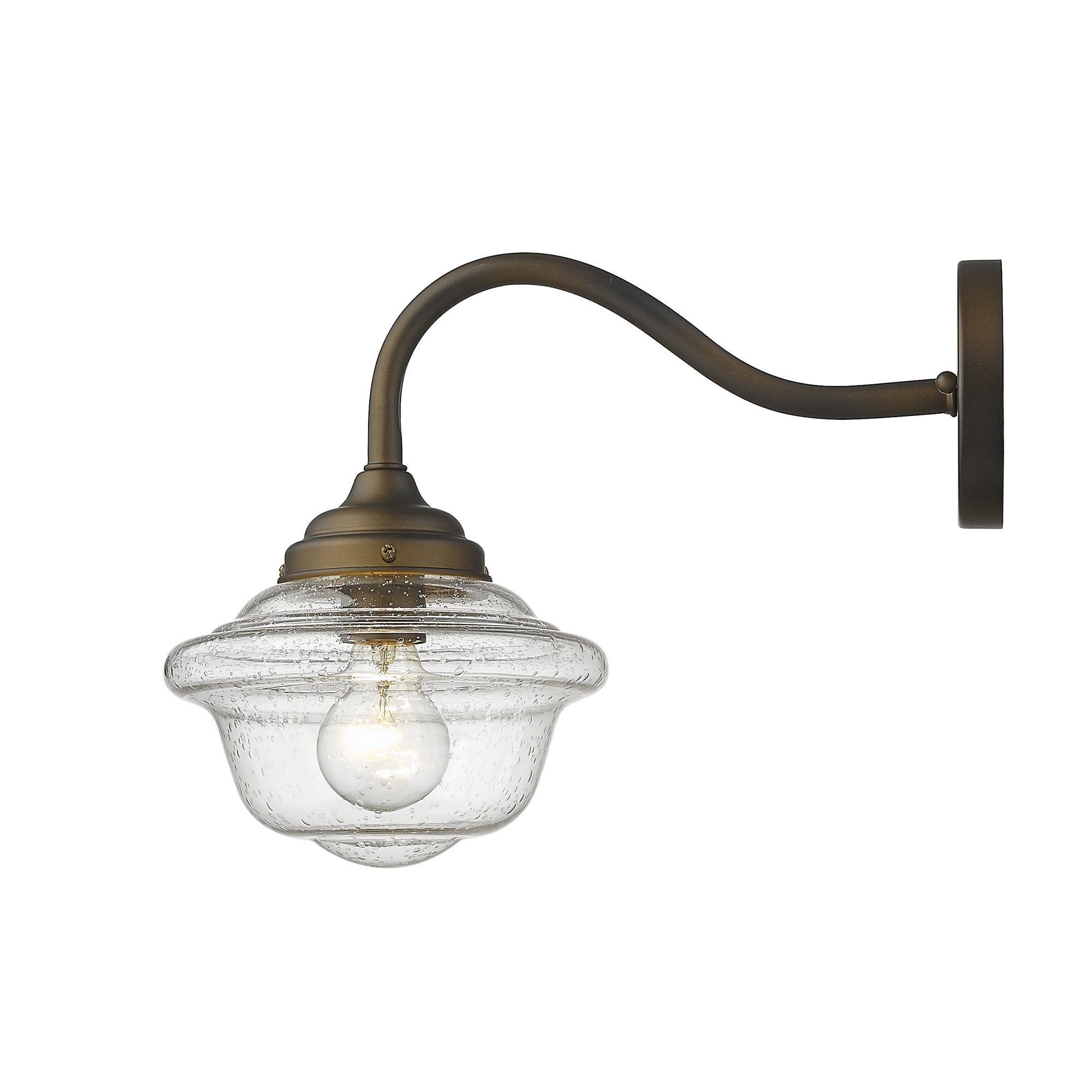 Burnished Bronze Vintage Schoolhouse Outdoor Wall Light-Outdoor Lighting-DECOROLALA