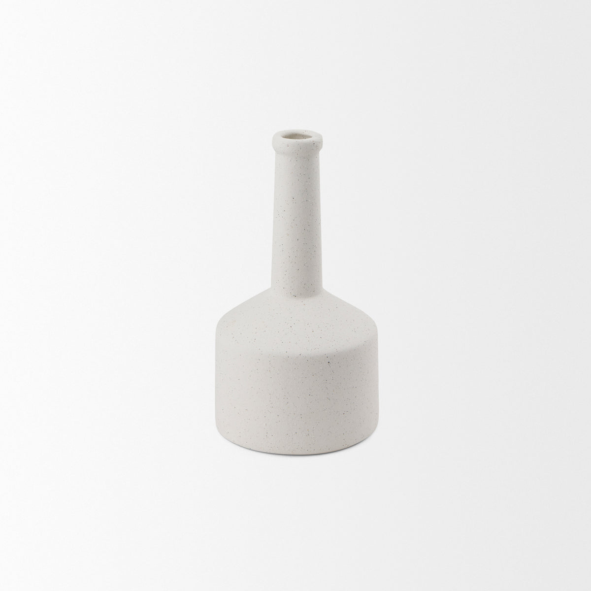 Burton 10.8H Small White Ceramic Jug Vase-Vase-DECOROLALA