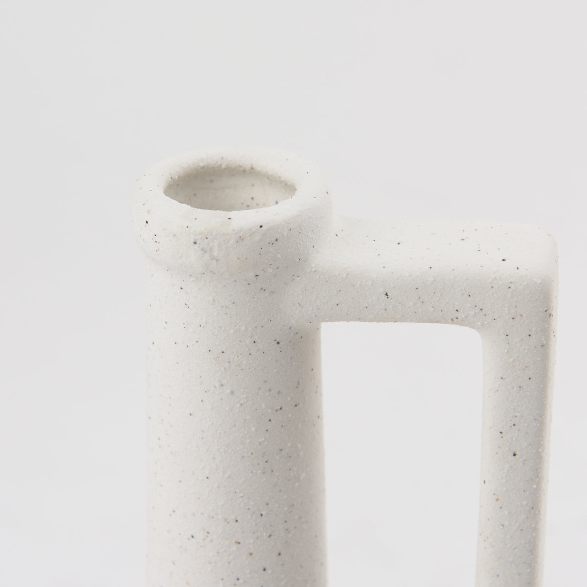 Burton 10.8H Small White Ceramic Jug Vase-Vase-DECOROLALA