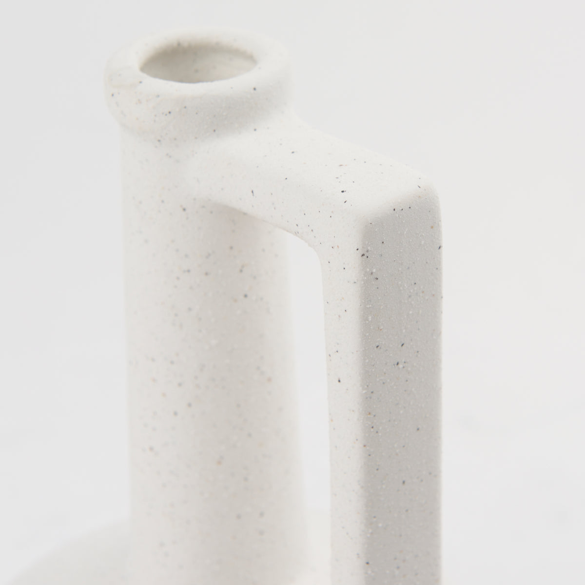 Burton 10.8H Small White Ceramic Jug Vase-Vase-DECOROLALA