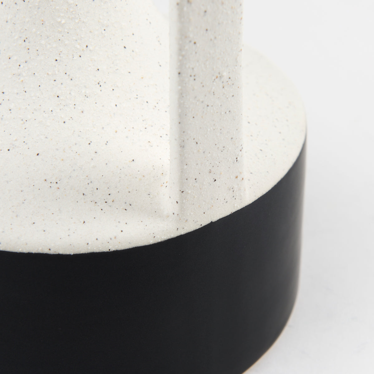 Burton 11.6" Ceramic Jug Vase - Medium White and Black-Jars Jugs Urns-DECOROLALA