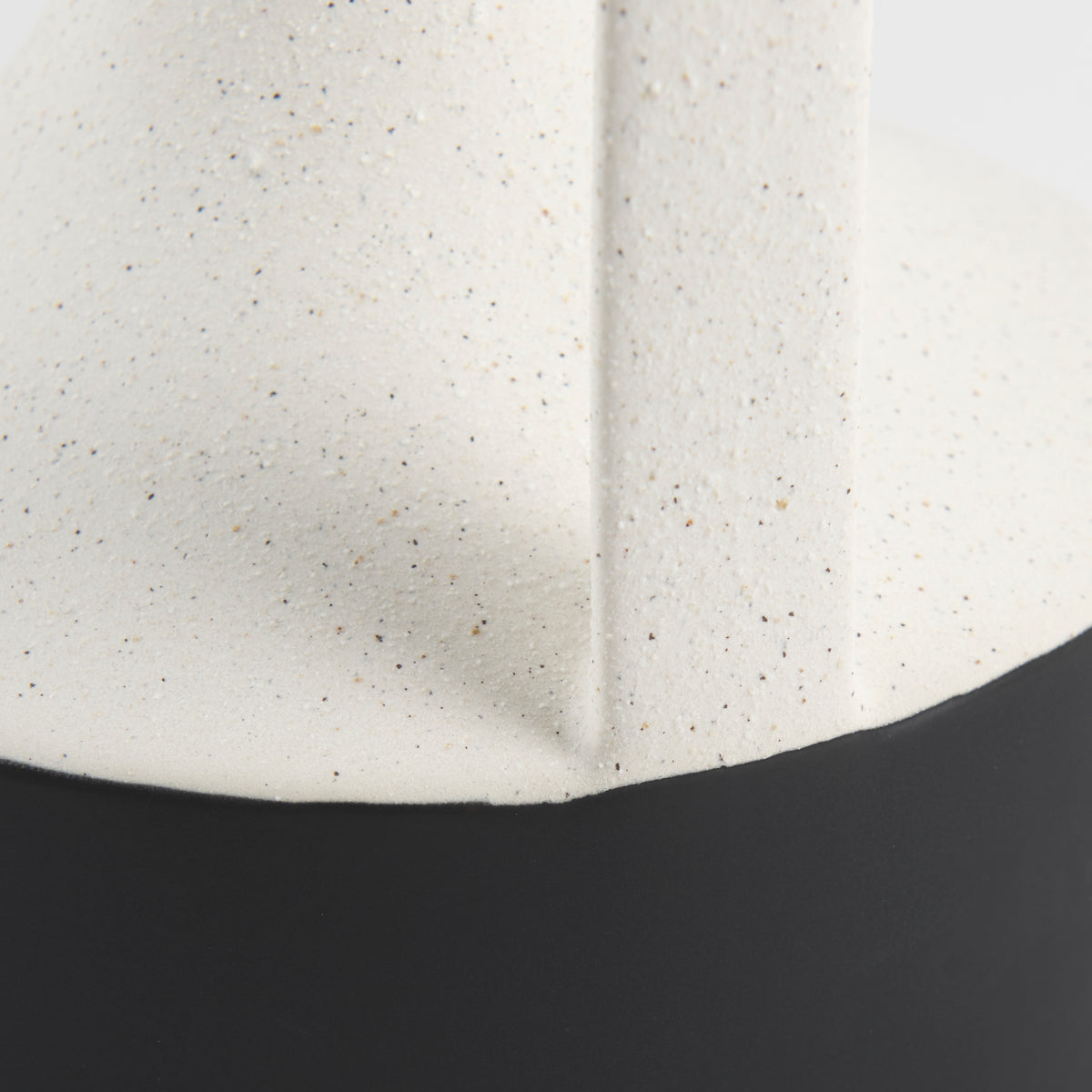 Burton 13.1" Large White and Black Ceramic Jug Vase-Jars Jugs Urns-DECOROLALA