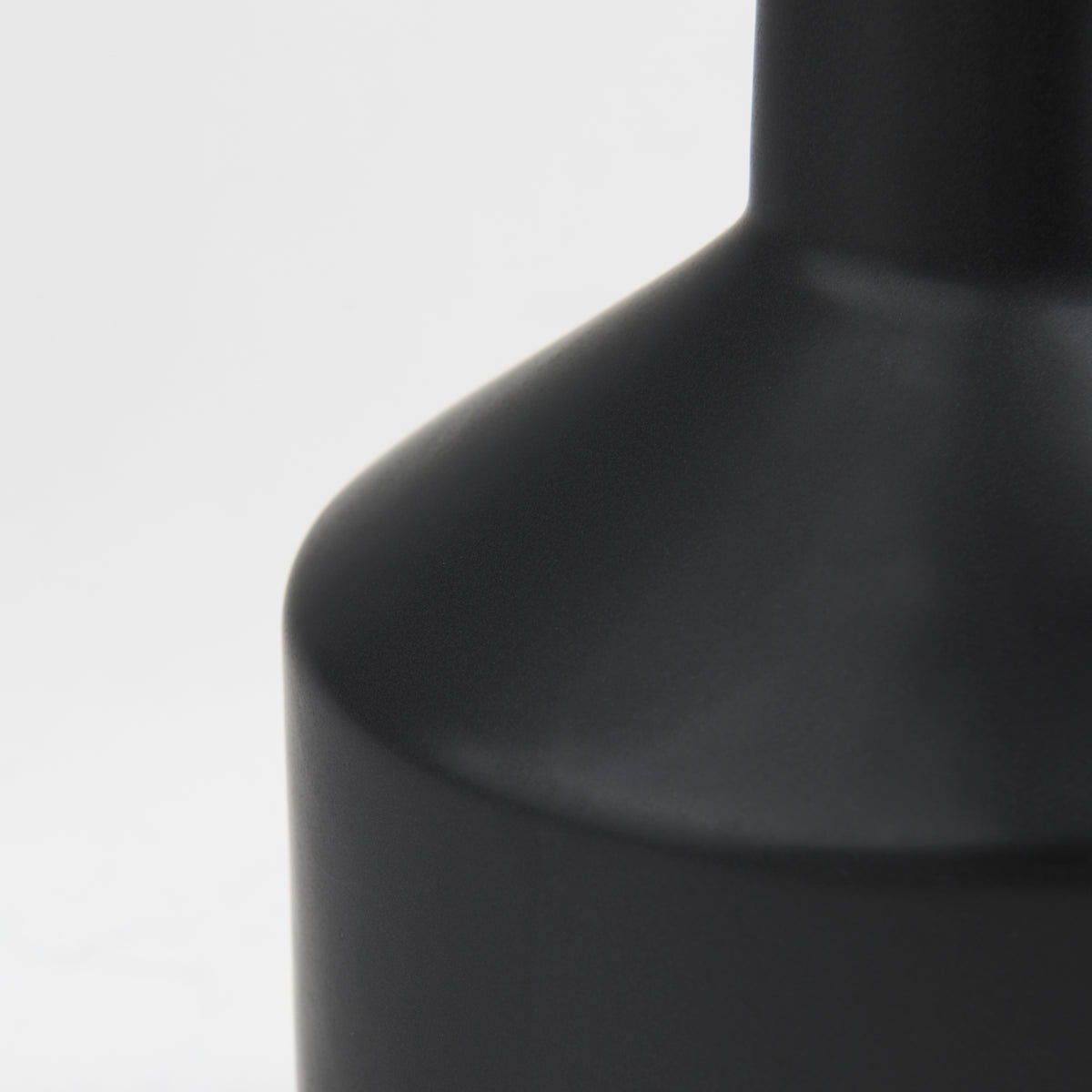 Burton 14.2H Medium Matte Black Ceramic Jug Vase-Vase-DECOROLALA