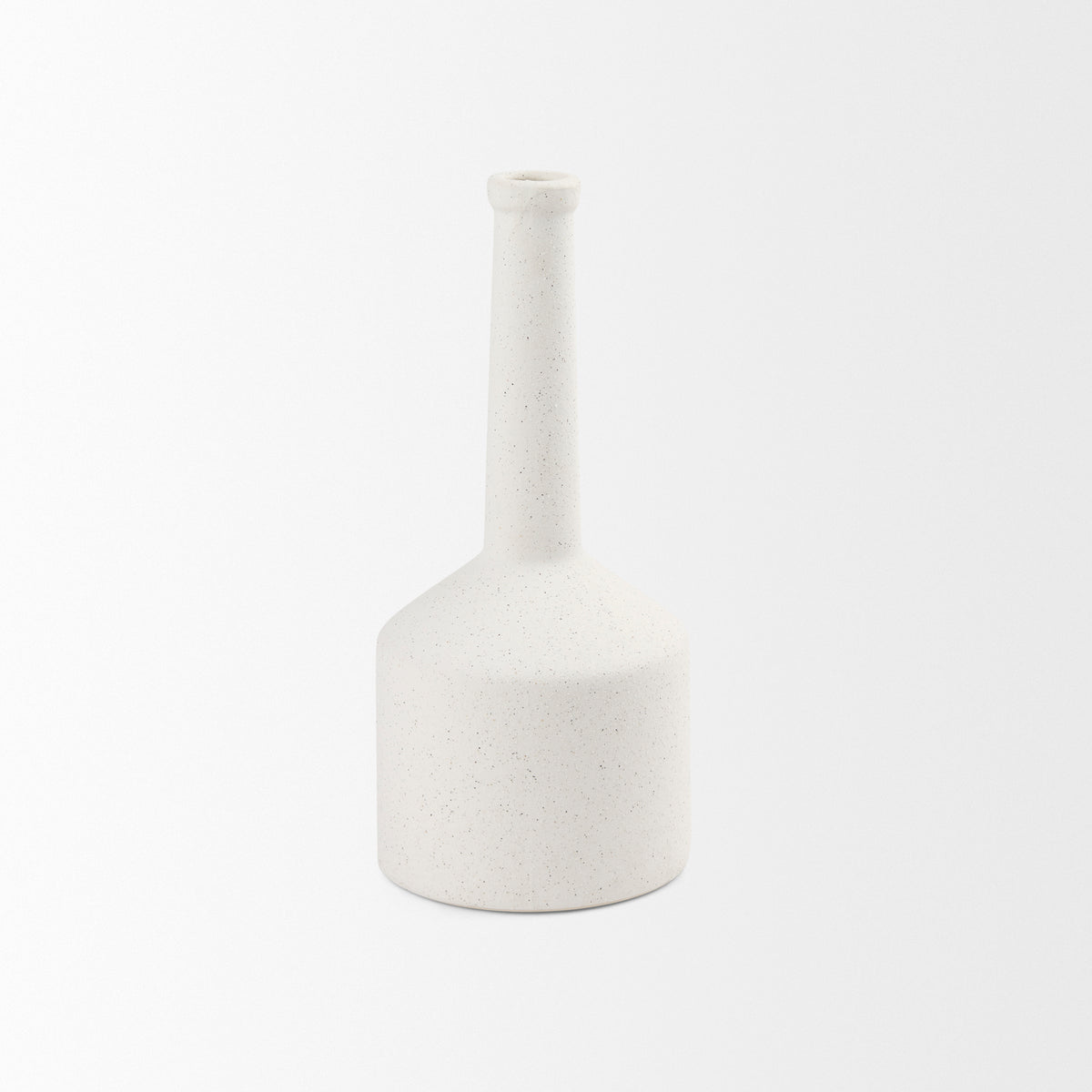 Burton 14.2H Medium White Ceramic Jug Vase-Vase-DECOROLALA