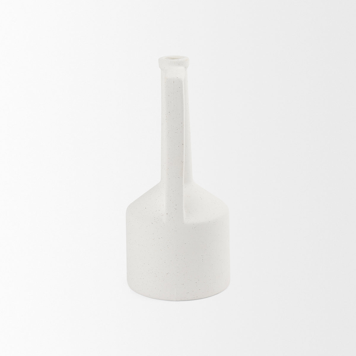 Burton 14.2H Medium White Ceramic Jug Vase-Vase-DECOROLALA