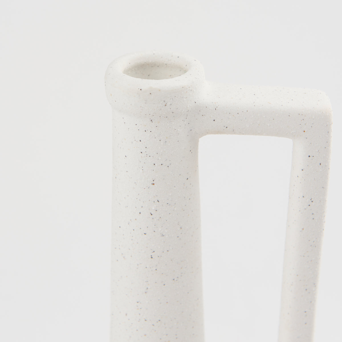 Burton 14.2H Medium White Ceramic Jug Vase-Vase-DECOROLALA