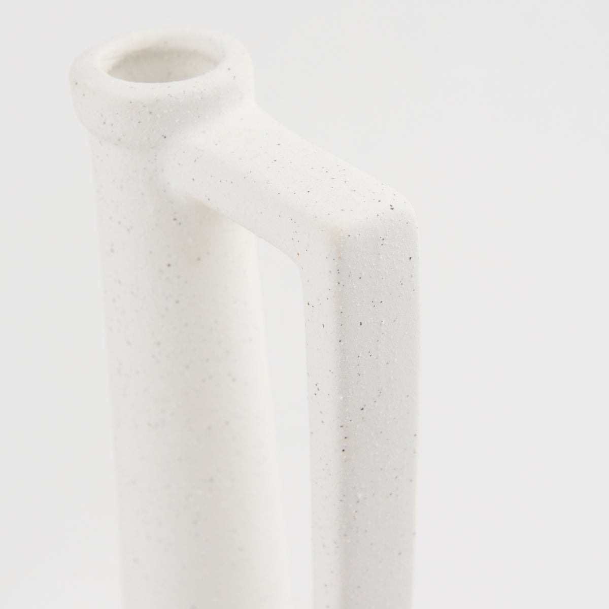 Burton 14.2H Medium White Ceramic Jug Vase-Vase-DECOROLALA
