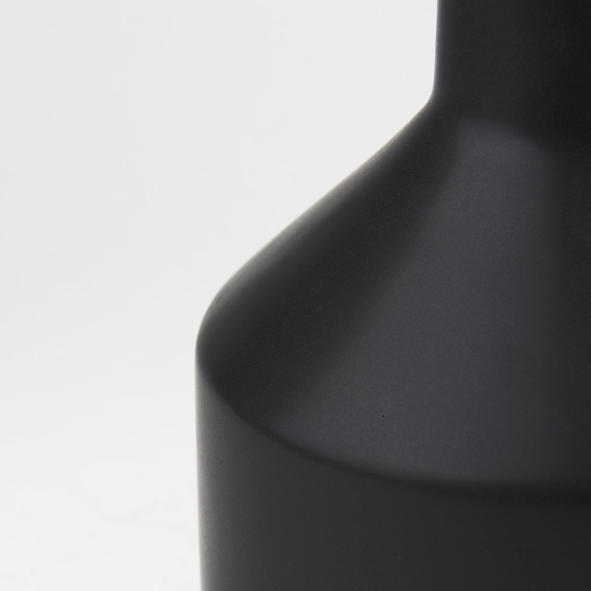 Burton 17.1H Large Matte Black Ceramic Jug Vase-Jars Jugs Urns-DECOROLALA