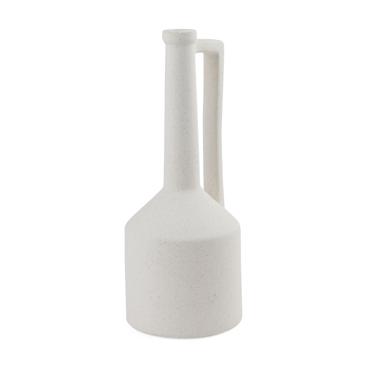 Burton 17.1H Large White Ceramic Jug Vase-Vase-DECOROLALA