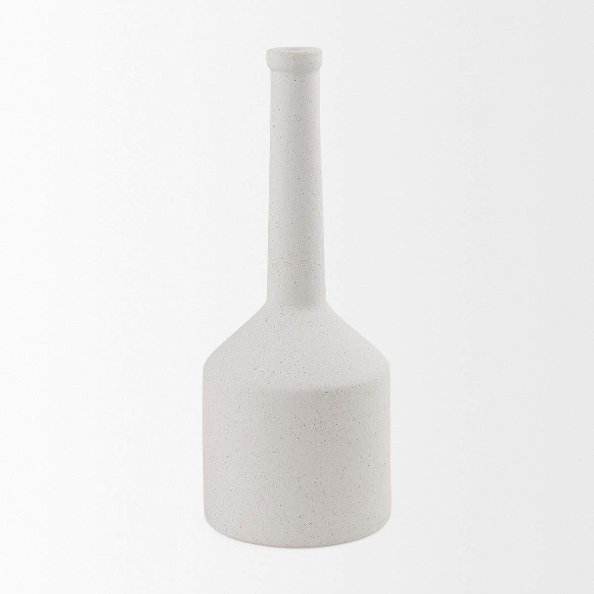 Burton 17.1H Large White Ceramic Jug Vase-Vase-DECOROLALA