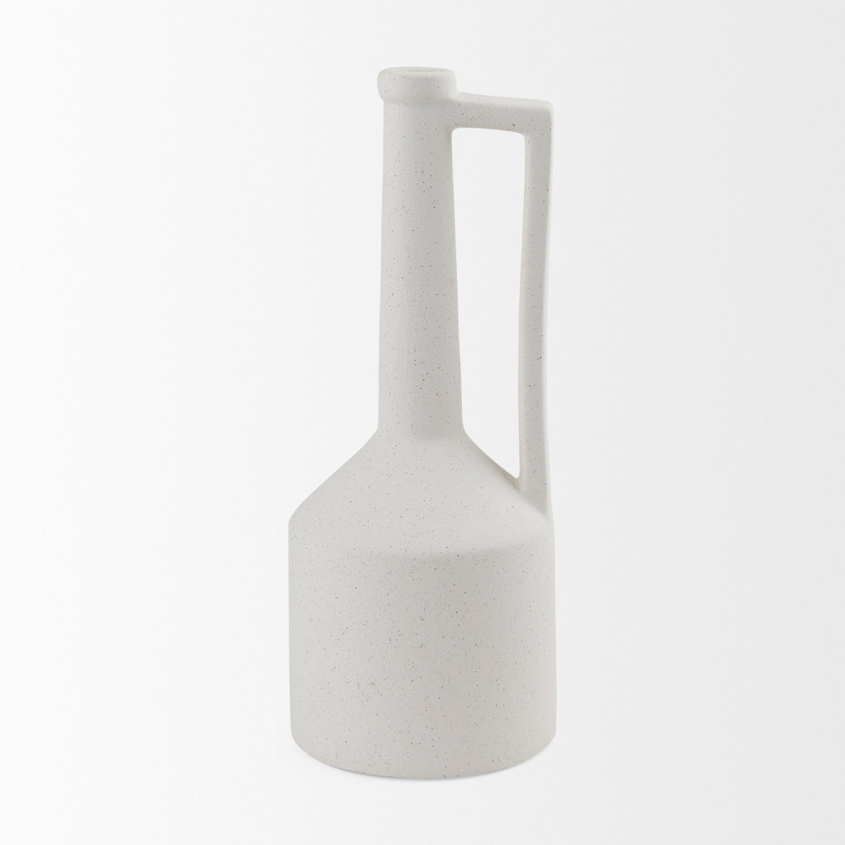 Burton 17.1H Large White Ceramic Jug Vase-Vase-DECOROLALA