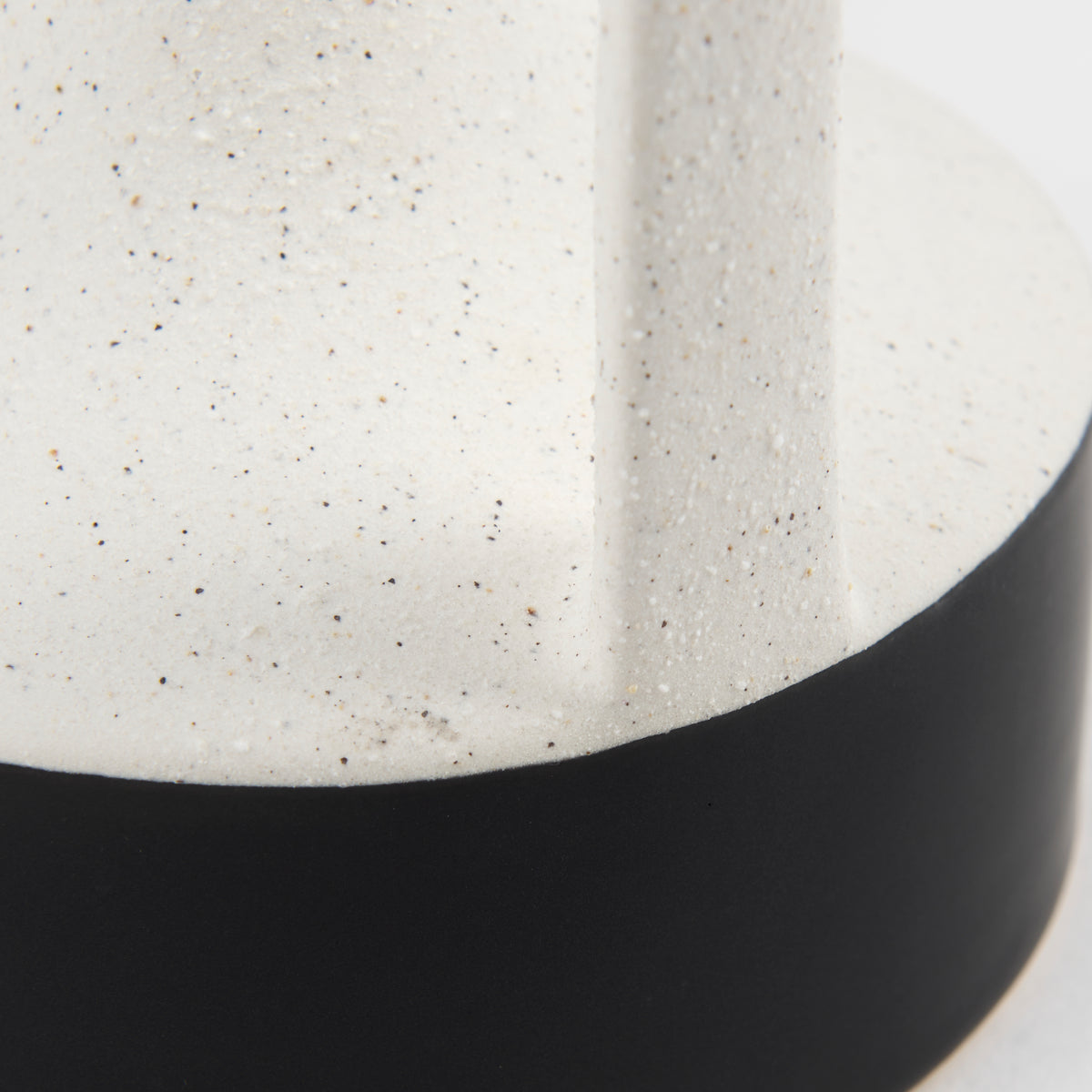 Burton 8.3H Small White and Black Ceramic Jug Vase-Jars Jugs Urns-DECOROLALA