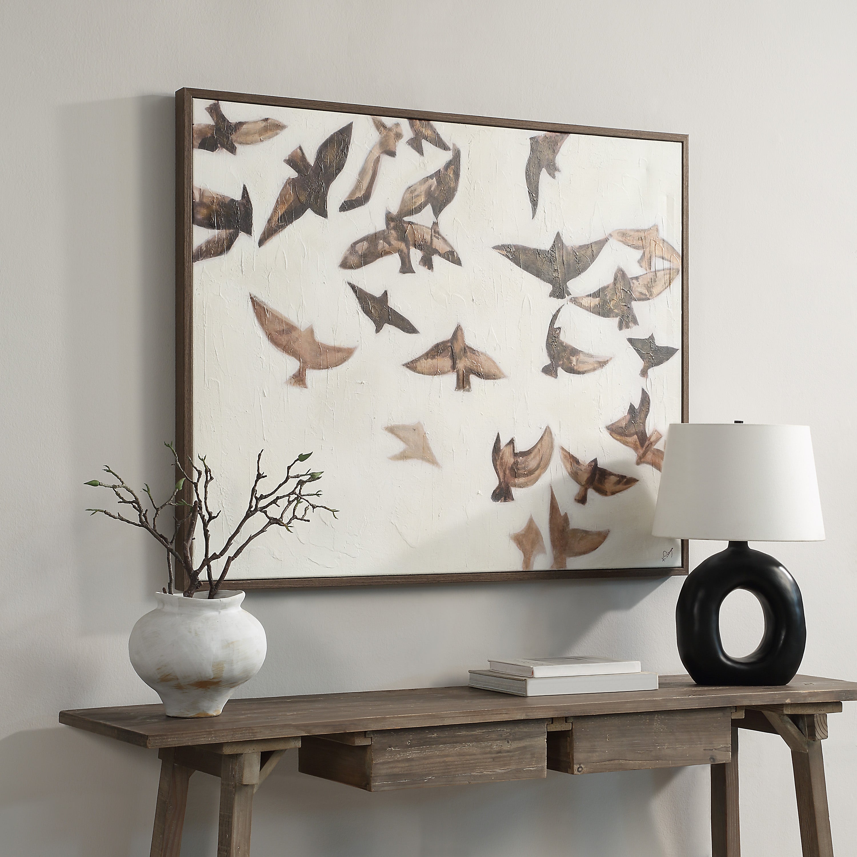 Busan 50" H x 40" W Canvas Art, White-Canvas Art-DECOROLALA