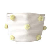 Buttercream Pom Basket - Medium-Baskets-DECOROLALA