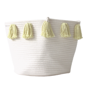 Buttercream Tassel Basket - Large-Basket-DECOROLALA