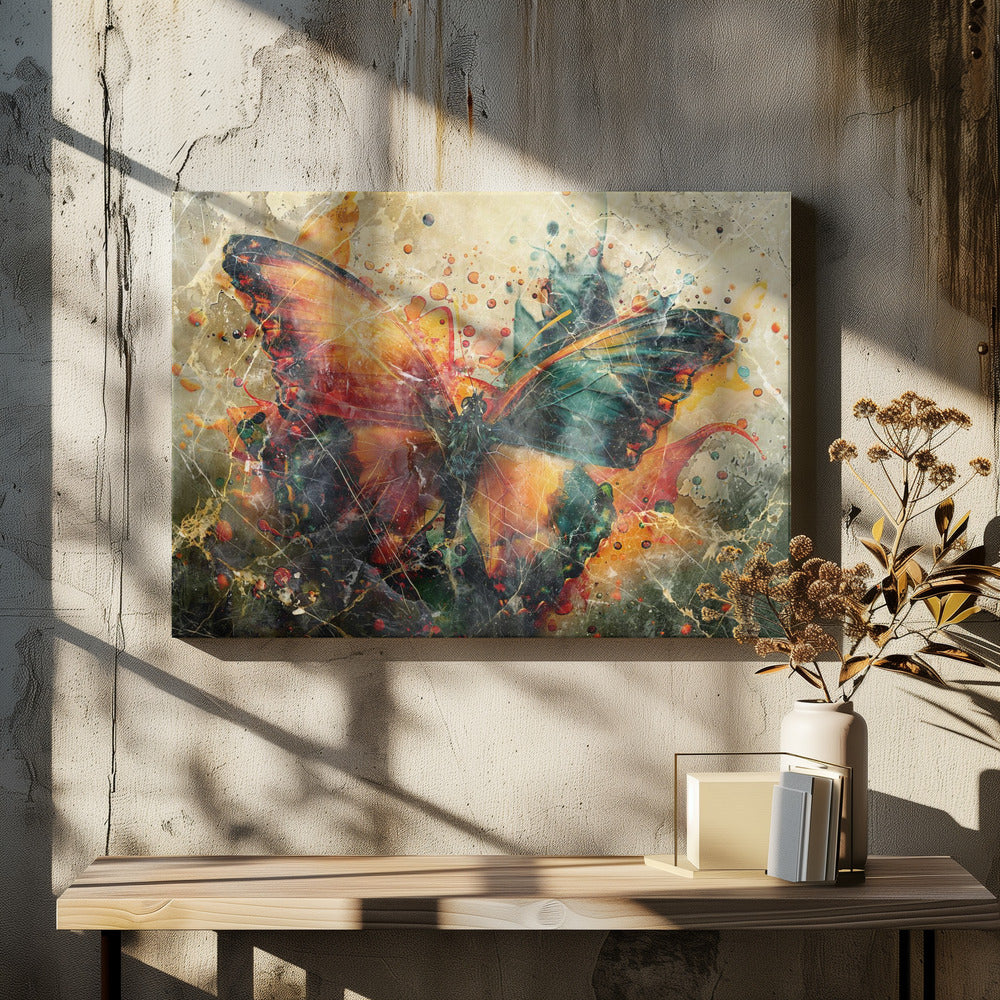 Butterfly Animal Vintage Art Illustration Wallart 04-canvas-DECOROLALA