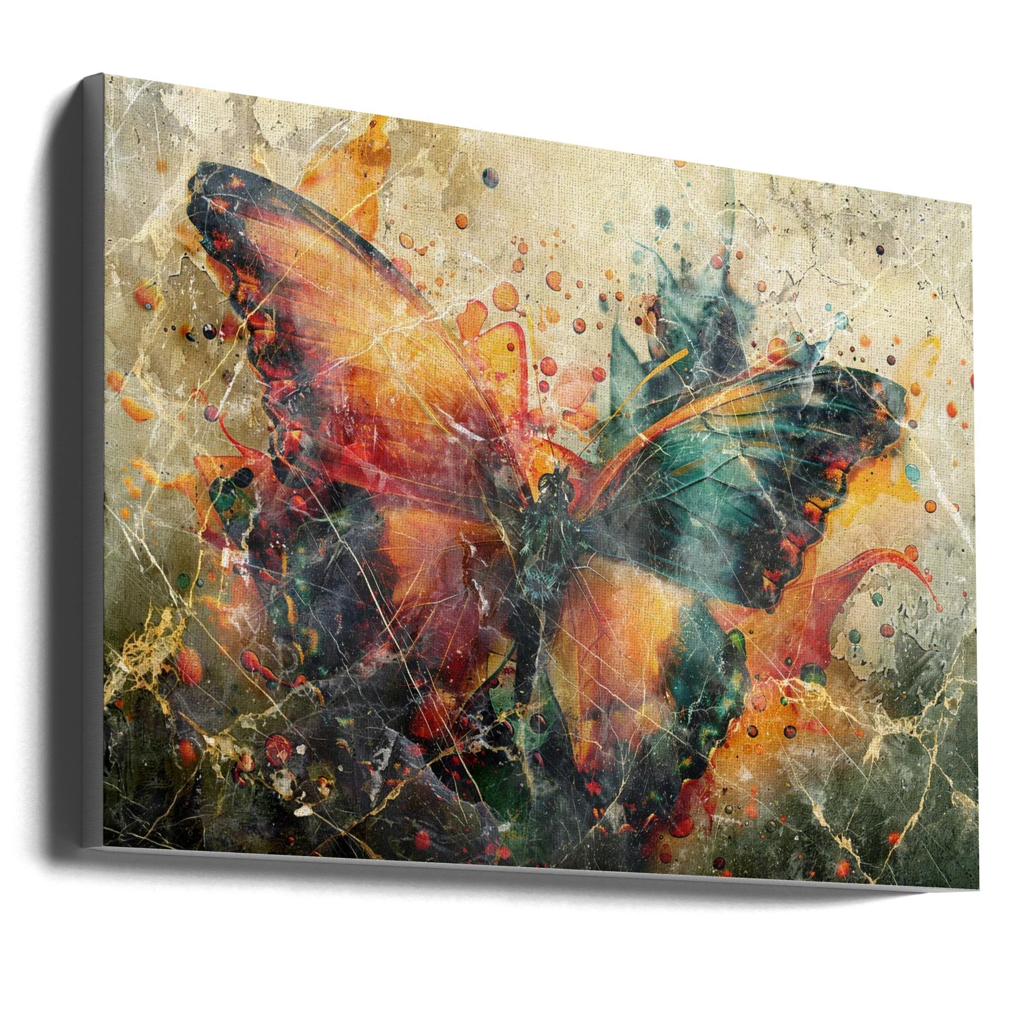 Butterfly Animal Vintage Art Illustration Wallart 04-canvas-DECOROLALA