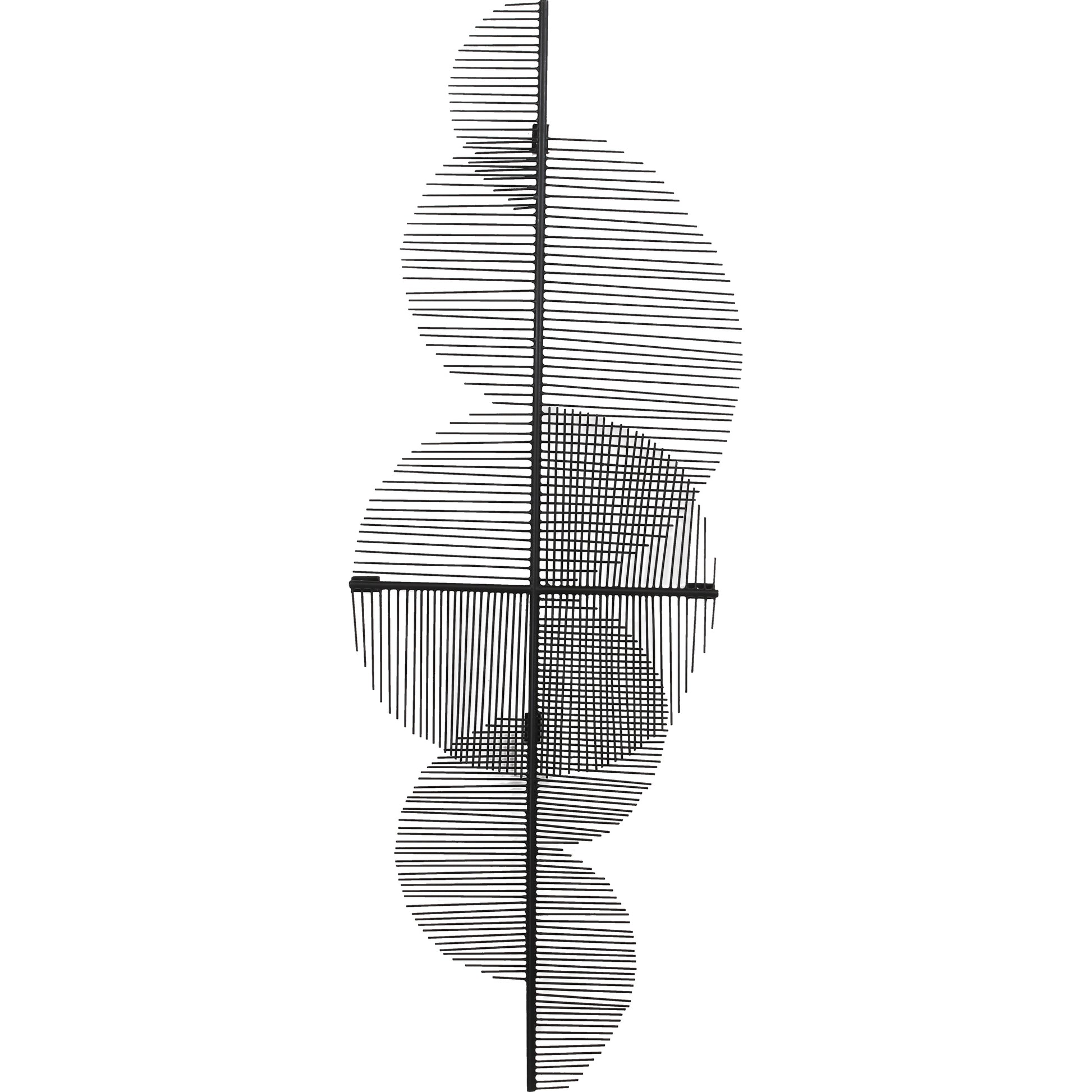 Byers 51.5" Wide Wall Art, Black Powder-Wall Art-DECOROLALA