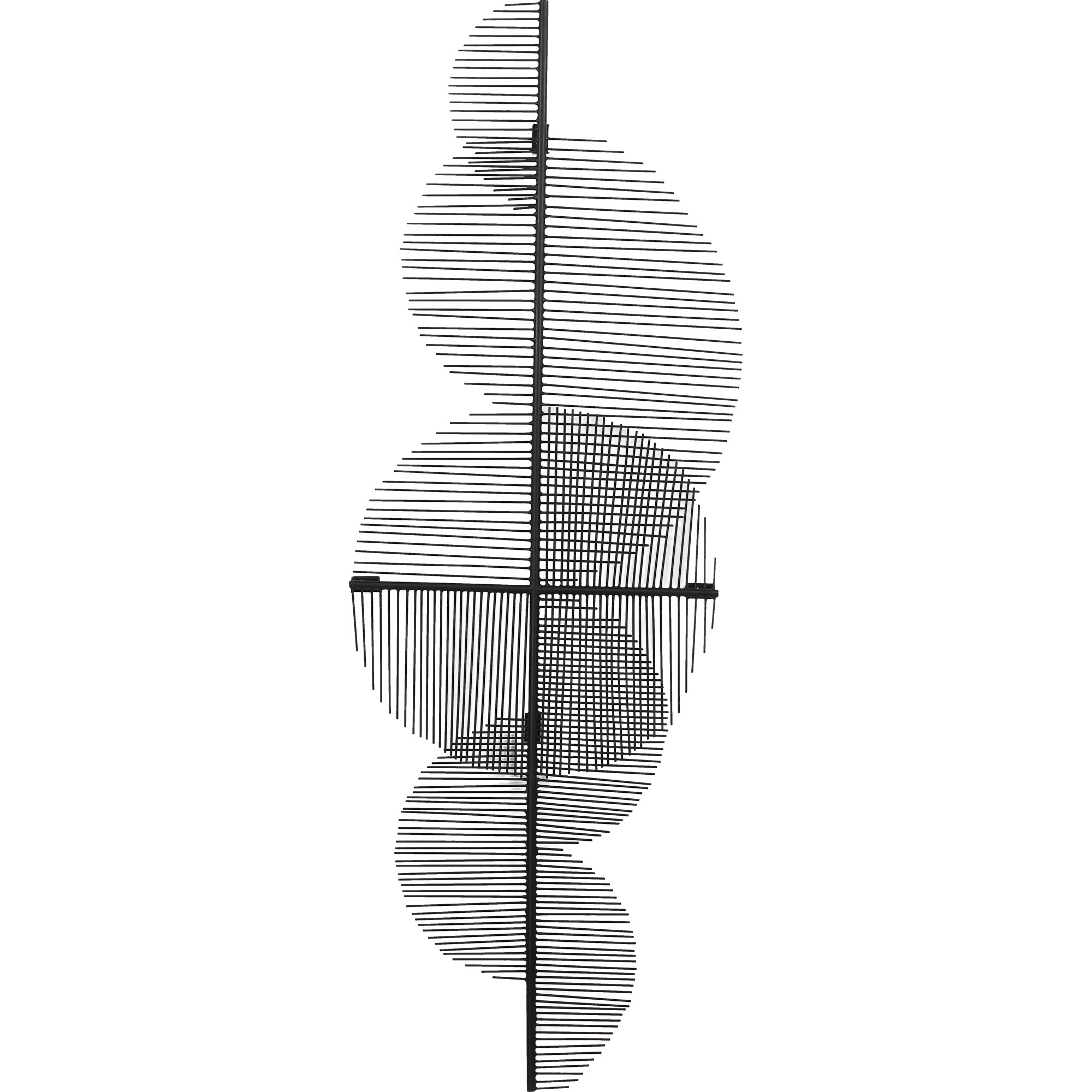 Byers 51.5" Wide Wall Art, Black Powder-Wall Art-DECOROLALA