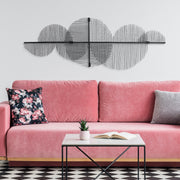Byers 51.5" Wide Wall Art, Black Powder-Wall Art-DECOROLALA