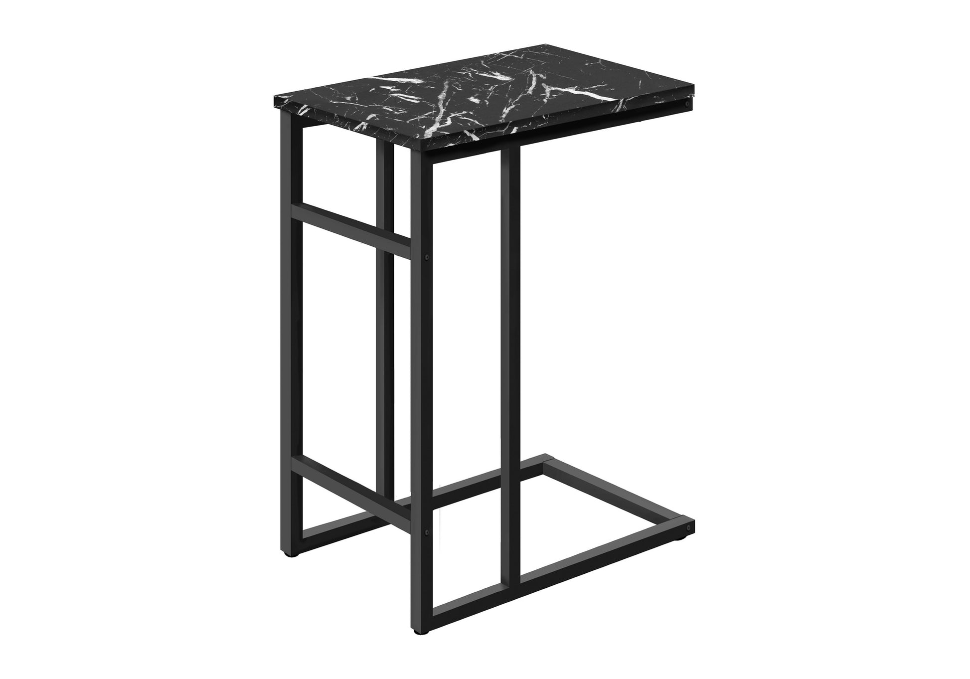 C-Shape Side Table - 24"H Black-Accent Table-DECOROLALA