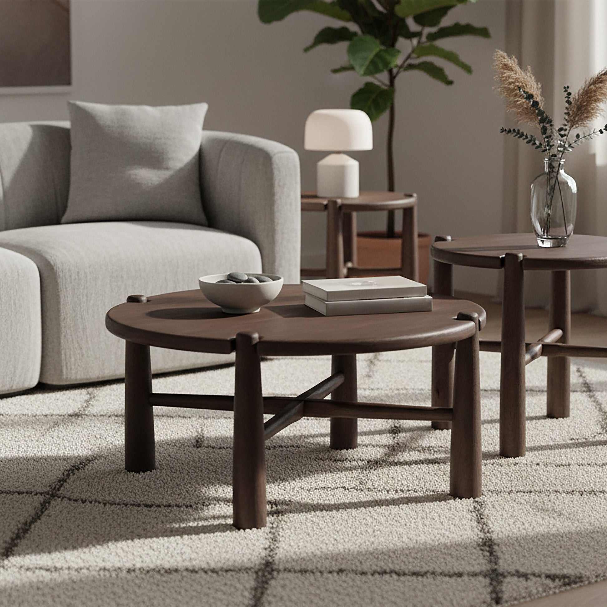 CARLYN-COFFEE TABLE-DARK WALNUT-DECOROLALA