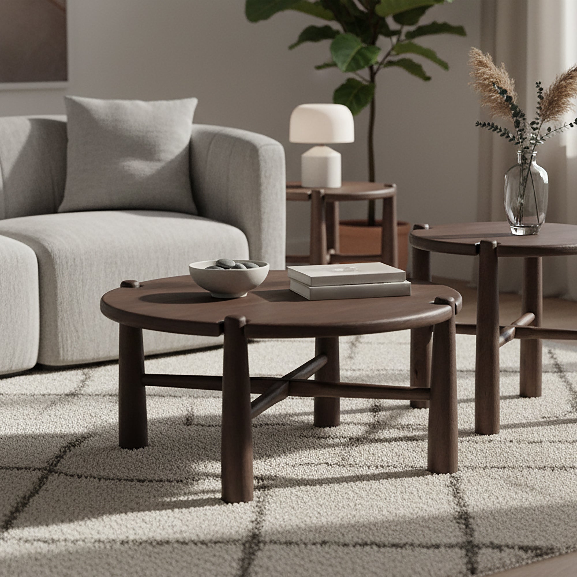 CARLYN-COFFEE TABLE-DARK WALNUT-DECOROLALA